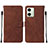 Leather Case Stands Flip Cover Holder YB2 for Motorola Moto G54 5G