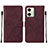 Leather Case Stands Flip Cover Holder YB2 for Motorola Moto G54 5G