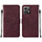 Leather Case Stands Flip Cover Holder YB2 for Motorola Moto G84 5G