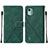 Leather Case Stands Flip Cover Holder YB2 for Nokia C12 Green