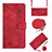 Leather Case Stands Flip Cover Holder YB2 for Nokia C200 Red