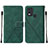 Leather Case Stands Flip Cover Holder YB2 for Nokia C22 Green