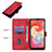 Leather Case Stands Flip Cover Holder YB2 for Samsung Galaxy M04