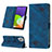 Leather Case Stands Flip Cover Holder YB2 for Samsung Galaxy M32 4G