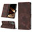 Leather Case Stands Flip Cover Holder YB2 for Samsung Galaxy S24 Ultra 5G