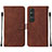 Leather Case Stands Flip Cover Holder YB2 for Sony Xperia 1 V