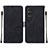 Leather Case Stands Flip Cover Holder YB2 for Sony Xperia 1 V Black