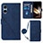 Leather Case Stands Flip Cover Holder YB2 for Sony Xperia 5 V Blue