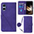 Leather Case Stands Flip Cover Holder YB2 for Sony Xperia 5 V Purple