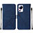 Leather Case Stands Flip Cover Holder YB2 for Xiaomi Mi 12 Lite NE 5G Blue