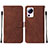 Leather Case Stands Flip Cover Holder YB2 for Xiaomi Mi 12 Lite NE 5G Brown