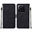 Leather Case Stands Flip Cover Holder YB2 for Xiaomi Mi 13T 5G Black