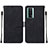 Leather Case Stands Flip Cover Holder YB2 for Xiaomi Poco F5 Pro 5G Black