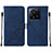 Leather Case Stands Flip Cover Holder YB2 for Xiaomi Redmi K60 Ultra 5G Blue