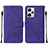 Leather Case Stands Flip Cover Holder YB2 for Xiaomi Redmi Note 12 Explorer Purple
