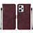 Leather Case Stands Flip Cover Holder YB2 for Xiaomi Redmi Note 12 Explorer Red