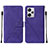 Leather Case Stands Flip Cover Holder YB2 for Xiaomi Redmi Note 12 Pro+ Plus 5G Purple