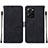 Leather Case Stands Flip Cover Holder YB2 for Xiaomi Redmi Note 12 Pro Speed 5G Black