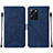 Leather Case Stands Flip Cover Holder YB2 for Xiaomi Redmi Note 12 Pro Speed 5G Blue