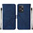 Leather Case Stands Flip Cover Holder YB2 for Xiaomi Redmi Note 12 Turbo 5G Blue