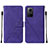 Leather Case Stands Flip Cover Holder YB2 for Xiaomi Redmi Note 12S Purple