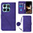 Leather Case Stands Flip Cover Holder YB3 for Huawei Honor X8b Purple