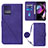 Leather Case Stands Flip Cover Holder YB3 for Motorola Moto G 5G (2023) Purple