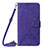 Leather Case Stands Flip Cover Holder YB3 for Motorola Moto G53j 5G Purple
