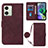 Leather Case Stands Flip Cover Holder YB3 for Motorola Moto G54 5G Red