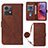 Leather Case Stands Flip Cover Holder YB3 for Motorola Moto G84 5G