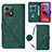 Leather Case Stands Flip Cover Holder YB3 for Motorola Moto G84 5G Green