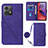 Leather Case Stands Flip Cover Holder YB3 for Motorola Moto G84 5G Purple