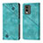 Leather Case Stands Flip Cover Holder YB3 for Nokia C210 Green