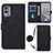 Leather Case Stands Flip Cover Holder YB3 for Nokia X30 5G Black