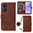 Leather Case Stands Flip Cover Holder YB3 for Oppo A78 5G