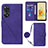Leather Case Stands Flip Cover Holder YB3 for Oppo Reno8 T 4G Purple
