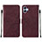 Leather Case Stands Flip Cover Holder YB3 for Samsung Galaxy A04 4G Red