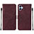 Leather Case Stands Flip Cover Holder YB3 for Samsung Galaxy A04E Red