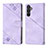 Leather Case Stands Flip Cover Holder YB3 for Samsung Galaxy A34 5G Purple