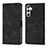 Leather Case Stands Flip Cover Holder YB3 for Samsung Galaxy Quantum4 5G Black