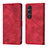 Leather Case Stands Flip Cover Holder YB3 for Sony Xperia 1 V Red