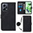 Leather Case Stands Flip Cover Holder YB3 for Xiaomi Poco X5 5G Black