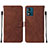 Leather Case Stands Flip Cover Holder YB4 for Motorola Moto E13