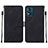 Leather Case Stands Flip Cover Holder YB4 for Motorola Moto E13