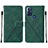 Leather Case Stands Flip Cover Holder YB4 for Motorola Moto G Play Gen 2 Green