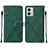 Leather Case Stands Flip Cover Holder YB4 for Motorola Moto G53j 5G Green