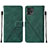 Leather Case Stands Flip Cover Holder YB4 for Motorola Moto G72 Green