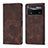 Leather Case Stands Flip Cover Holder YB4 for Xiaomi Poco X4 Pro 5G Brown