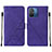 Leather Case Stands Flip Cover Holder YB4 for Xiaomi Redmi 11A 4G Purple