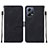 Leather Case Stands Flip Cover Holder YB4 for Xiaomi Redmi Note 12 5G Black